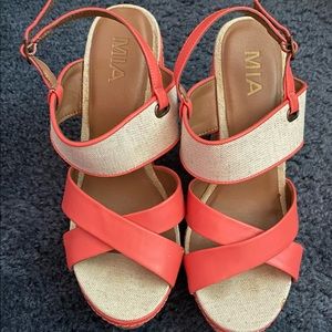 MIA Wedge Sandals, Size 7